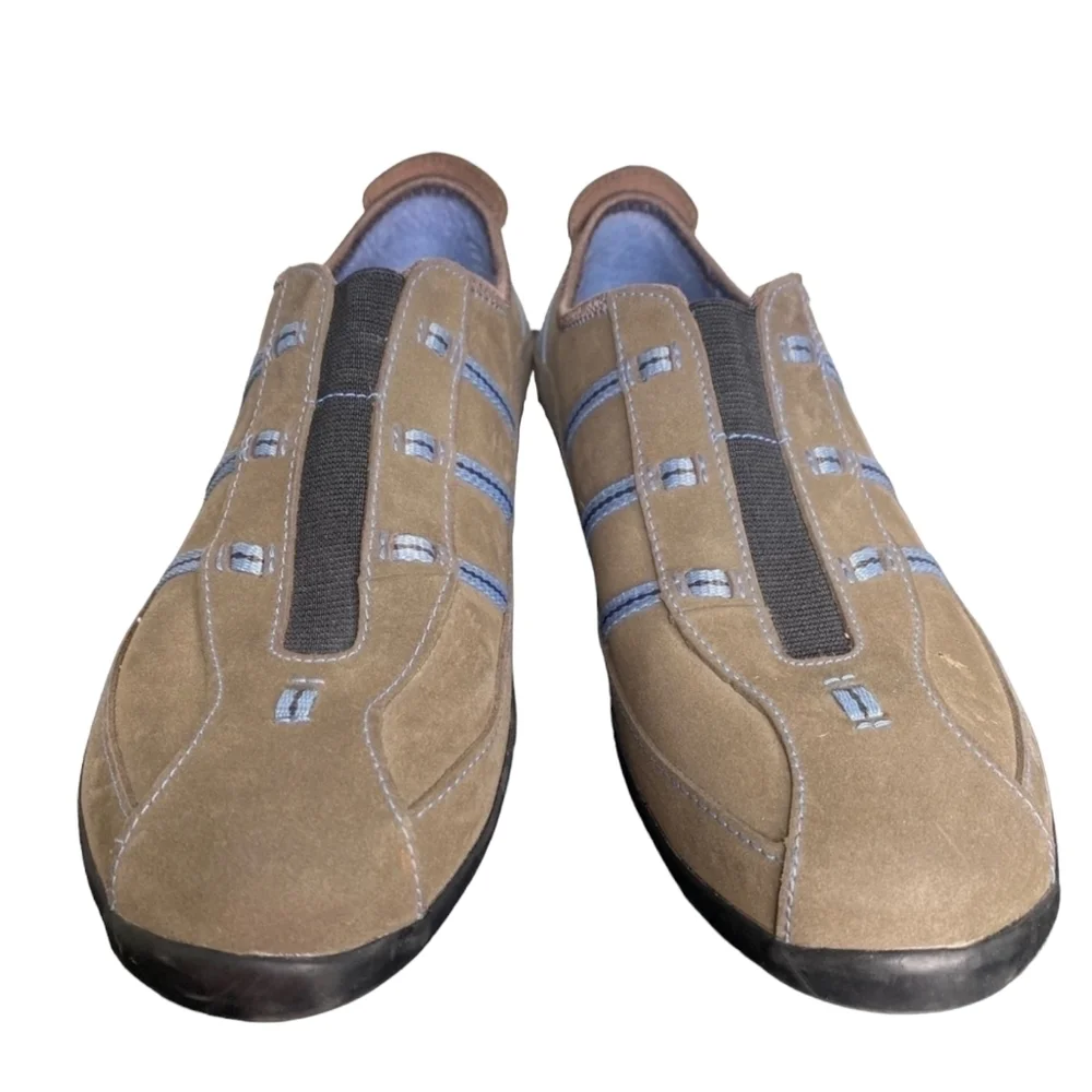 Clarks Leather Bellevue Cedar Brown Slip On Loafers 8.5 - Picture 2 of 6